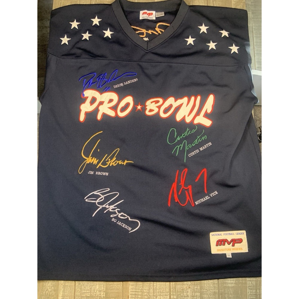MVP NFL Pro Bowl Signature Series Football Jersey Size 56 Elway Montana Sanders